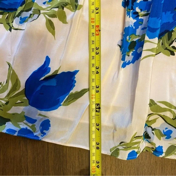 Boden Women’s Serena Swishy Pink Blue Floral Dress V Neck Size 6R - Picture 12 of 13